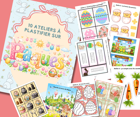 10 ateliers à plastifier pour Pâques (PDF) - Activités imprimables préscolaire / maternelle