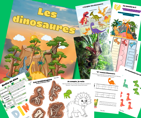 Trousse Éducative Les Dinosaures PDF - Activités imprimables pour les 1-6 ans