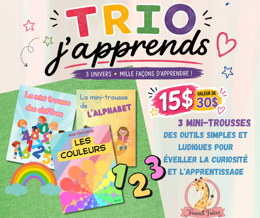 Trio j'apprends - trousses éducatives PDF pour la petite enfance