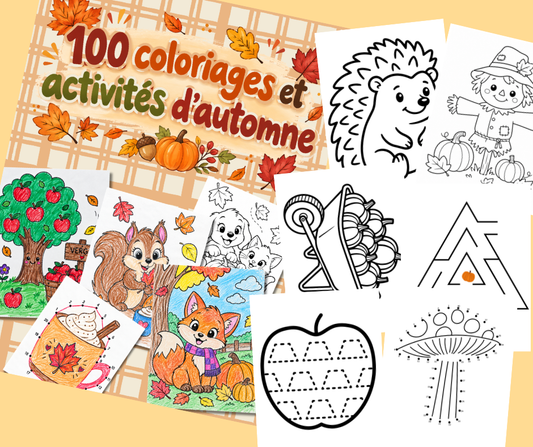 100 coloriages et activités Automne - Activités imprimables petite enfance