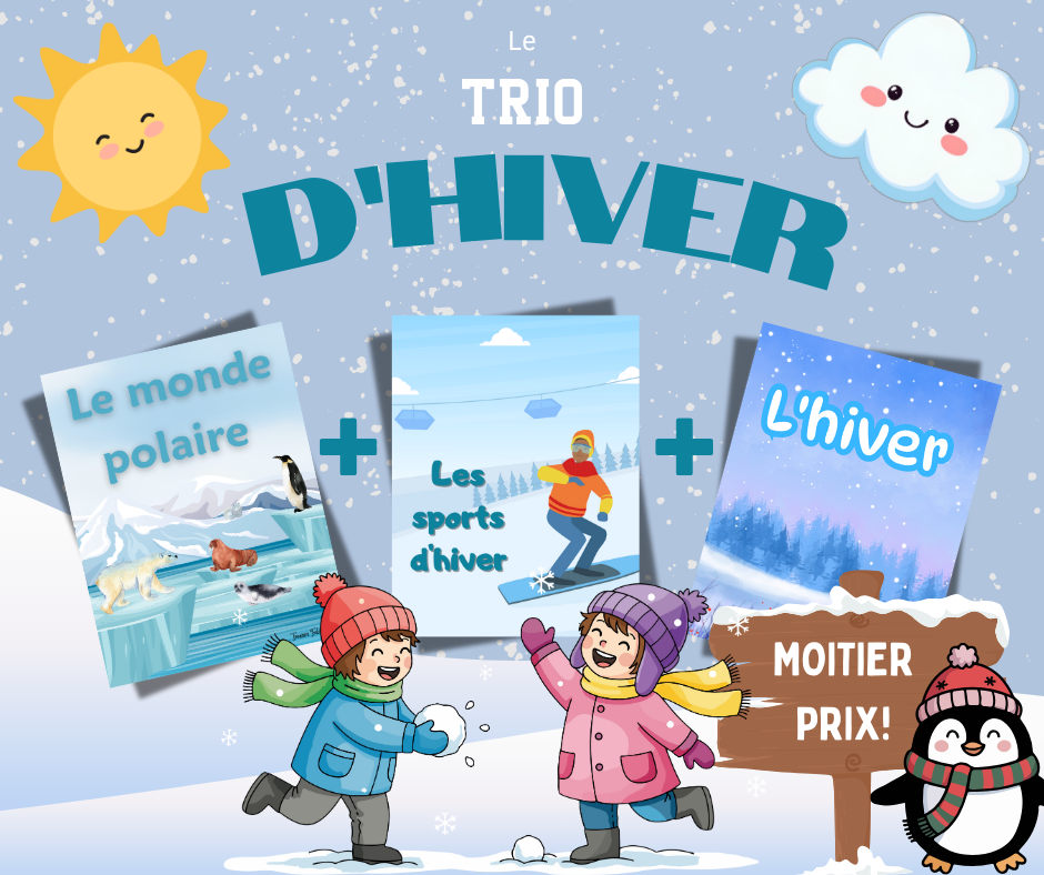 Trio Trousses Éducatives Hiver PDF – Activités Préscolaire & Maternelle – Promotion 50 %