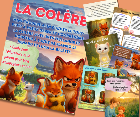 Mini Trousse Éducative La colère - Activités imprimables 1-6 ans - PDF