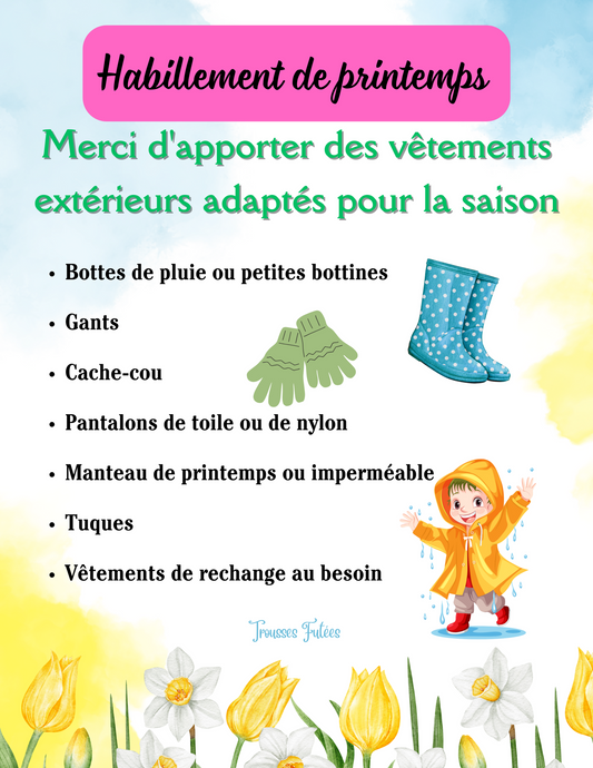 GRATUIT - Affiche habillement de printemps