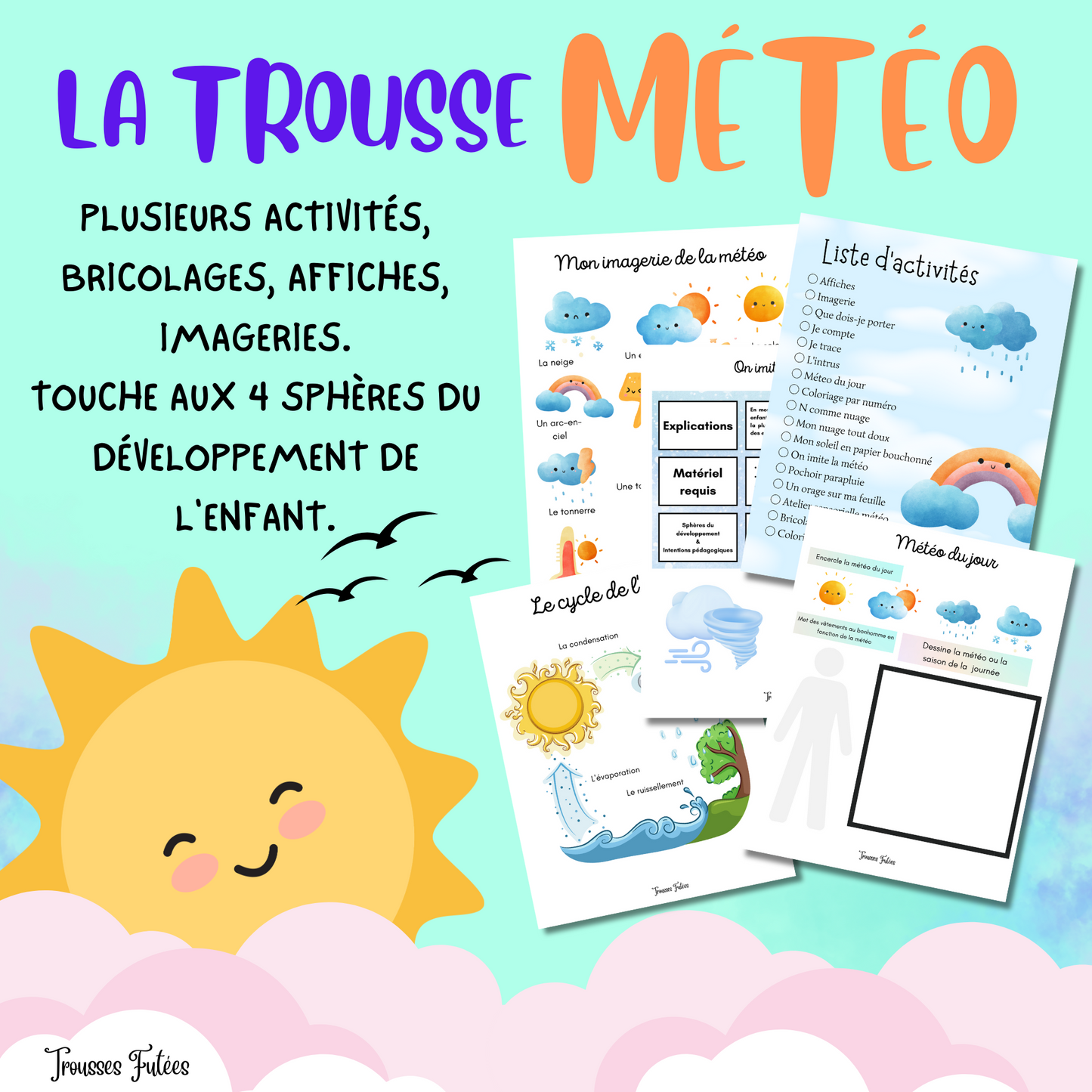 Trio du printemps - Activités éducatives imprimables 1-6 ans