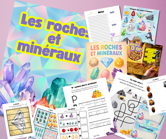 La trousse des roches et minéraux - 40 pages