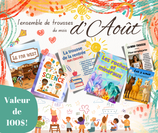 L'ensemble de trousses du mois d'AOÛT!