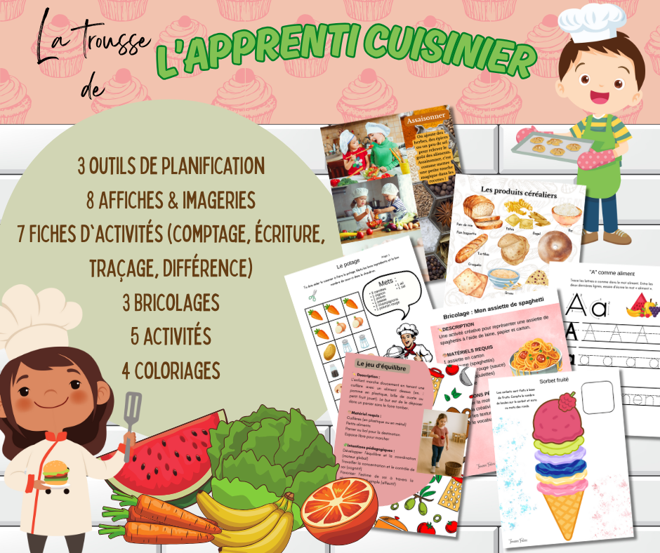 Trio Trousses Éducatives Nutrition PDF – Activités Préscolaire & Maternelle – Promotion 50 %