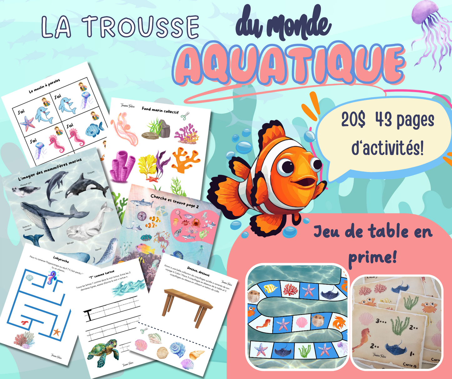 Ensemble trousses éducatives Avril PDF - Activités imprimables préscolaire/maternelle