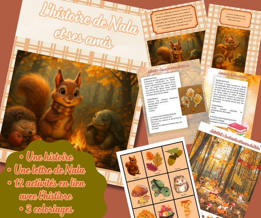 La chaleureuse aventure d'automne de Nala l'écureuil