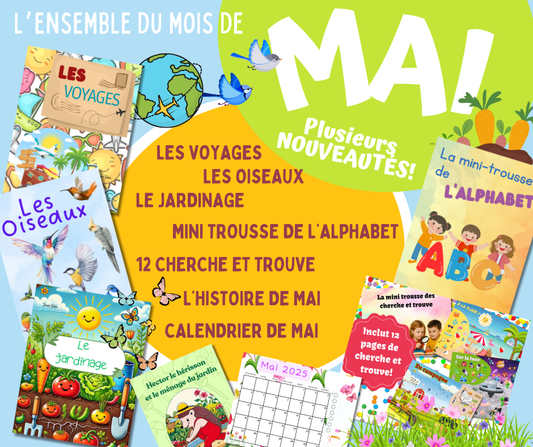 L'ensemble de trousses du mois de MAI!
