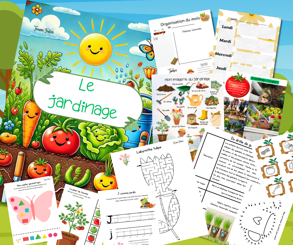Trio du printemps - Activités éducatives imprimables 1-6 ans