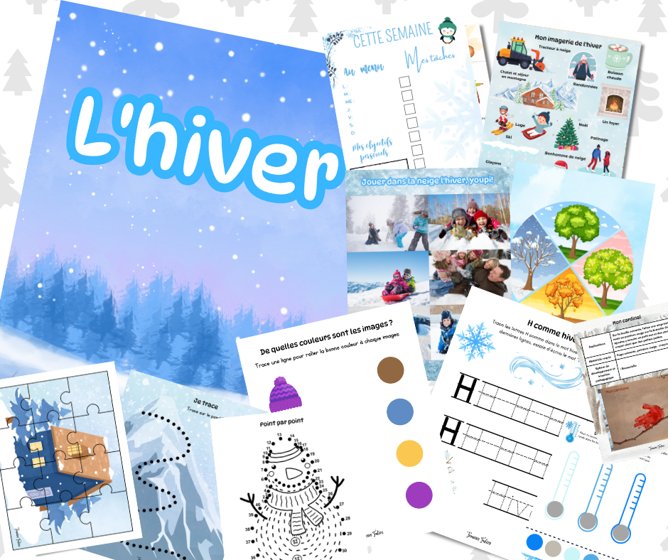 Trio Trousses Éducatives Hiver PDF – Activités Préscolaire & Maternelle – Promotion 50 %