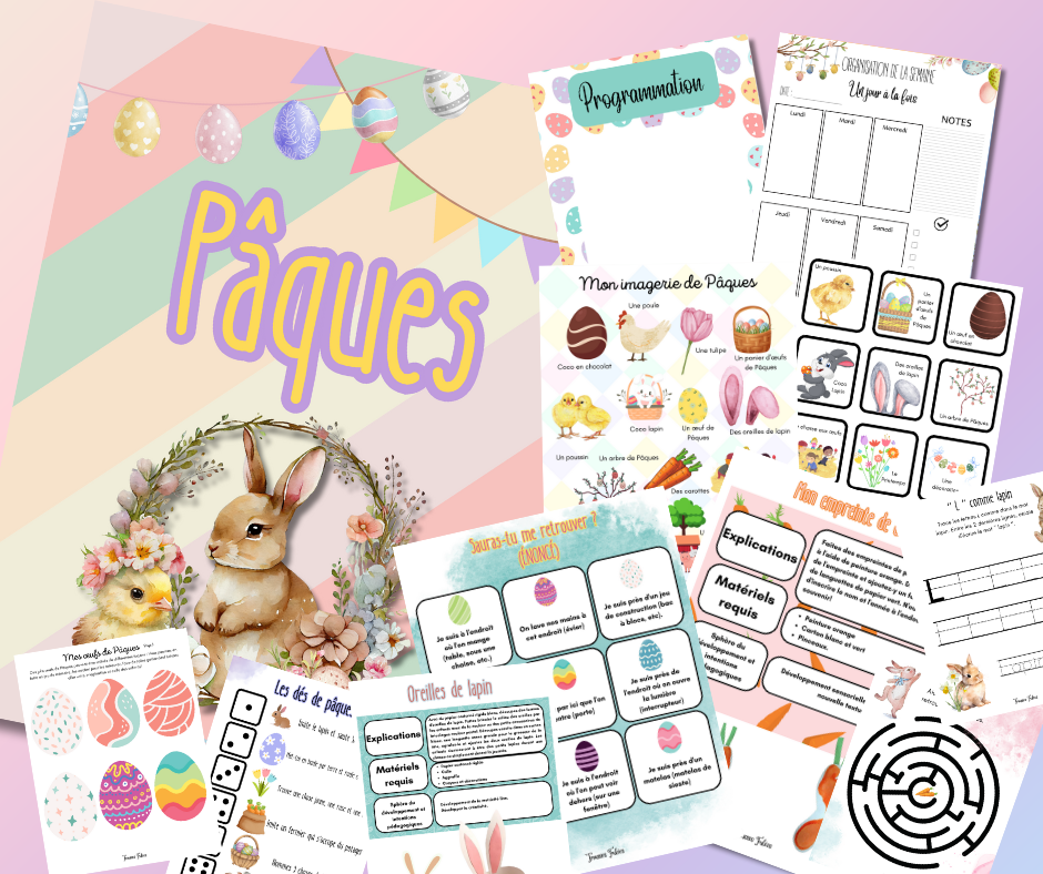 Trio Trousses Éducatives Pâques PDF – Activités Préscolaire & Maternelle – Promotion 50 %