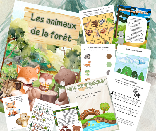 Les animaux de la forêt - 50 pages