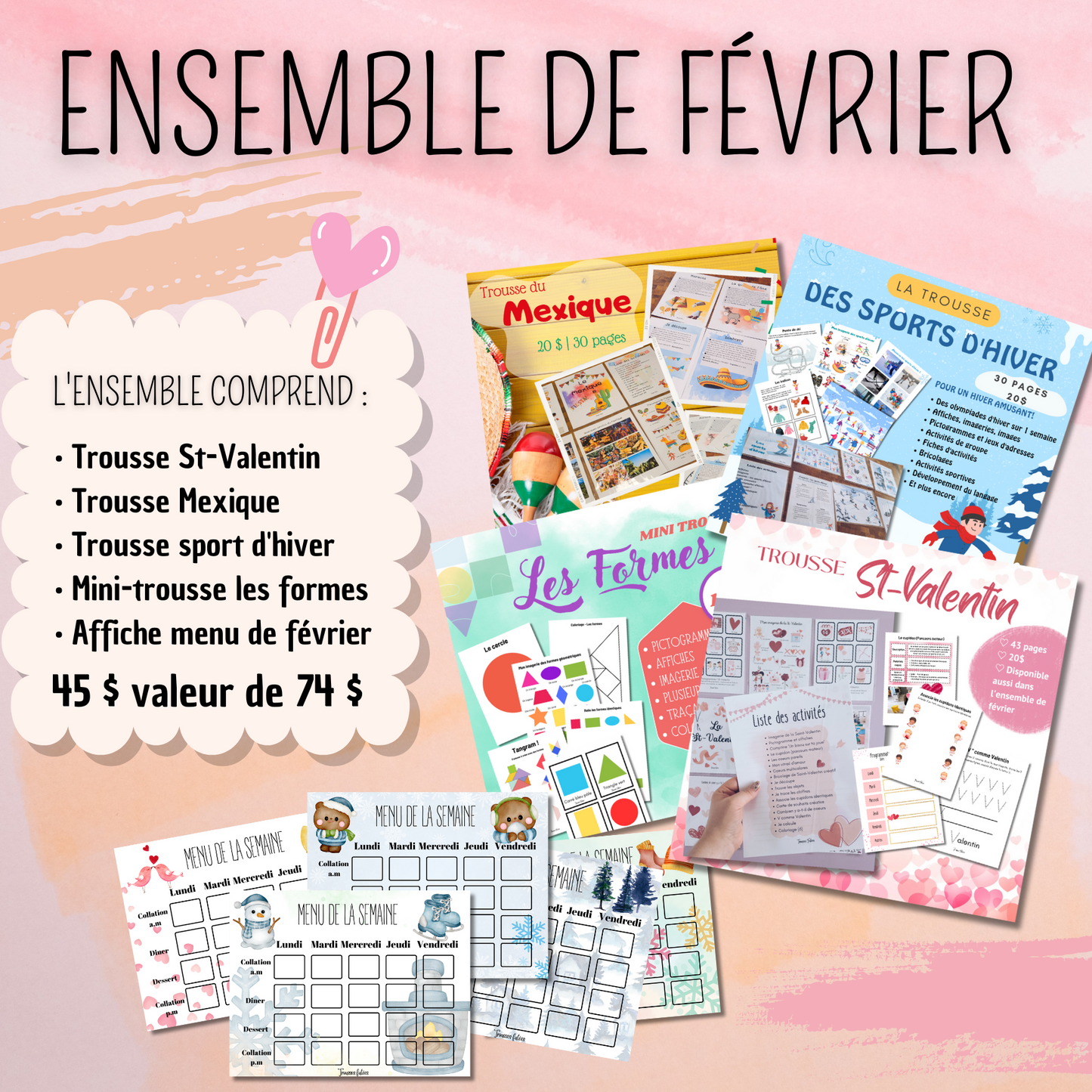 Ensemble de trousses - Février