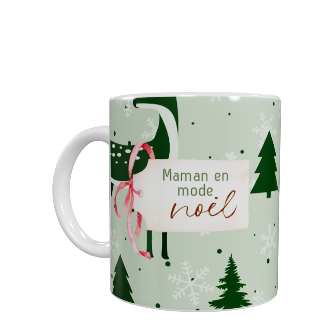 Tasse - Maman, éducatrice, enseignante en mode Noël - Modèle 3