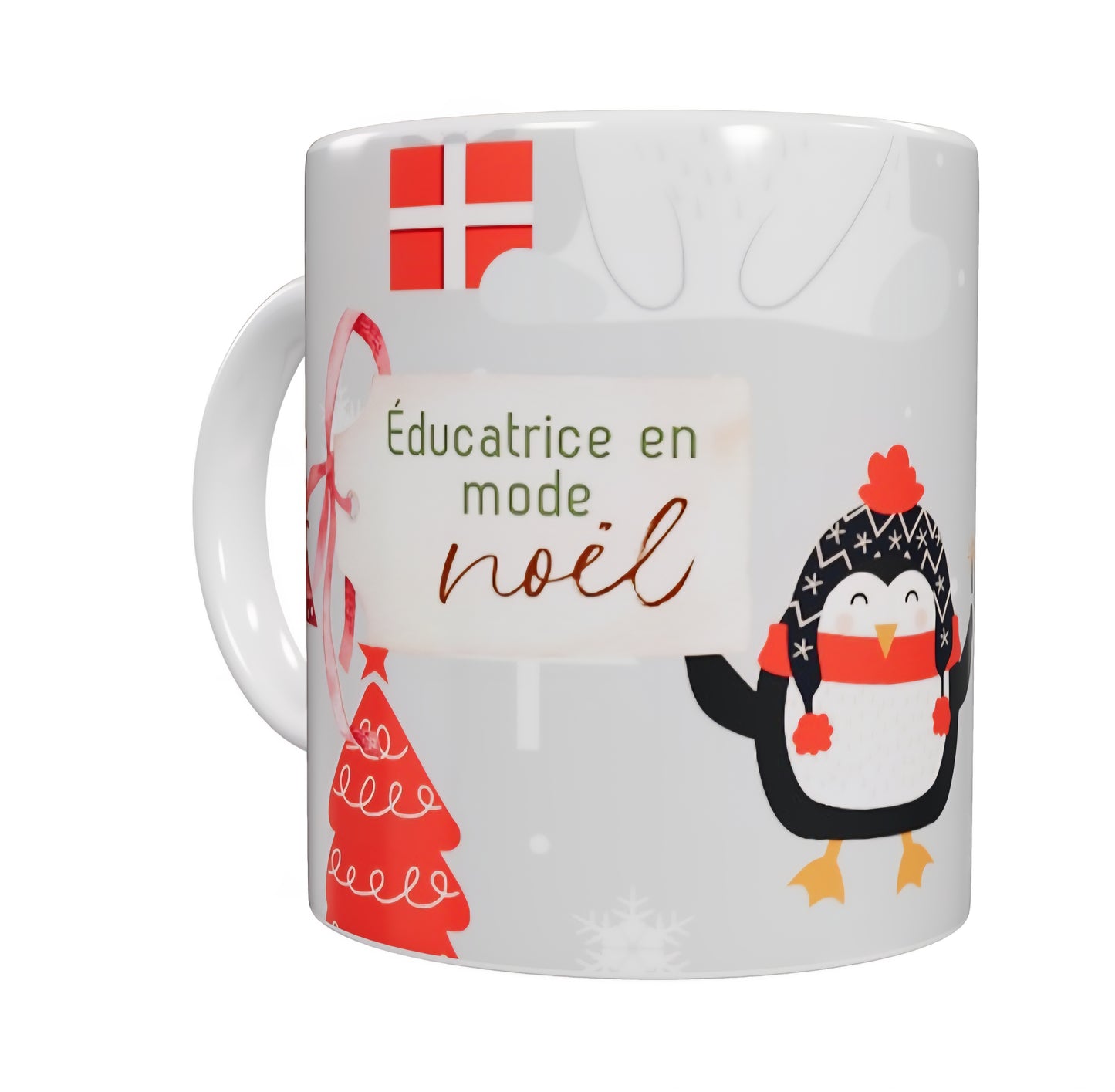 Tasse - Maman, éducatrice, enseignante en mode Noël - Modèle 4