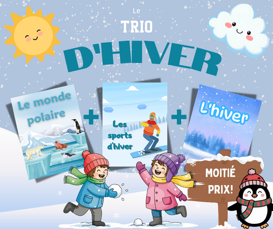 Trio Trousses Éducatives Hiver PDF – Activités Préscolaire & Maternelle – Promotion 50 %