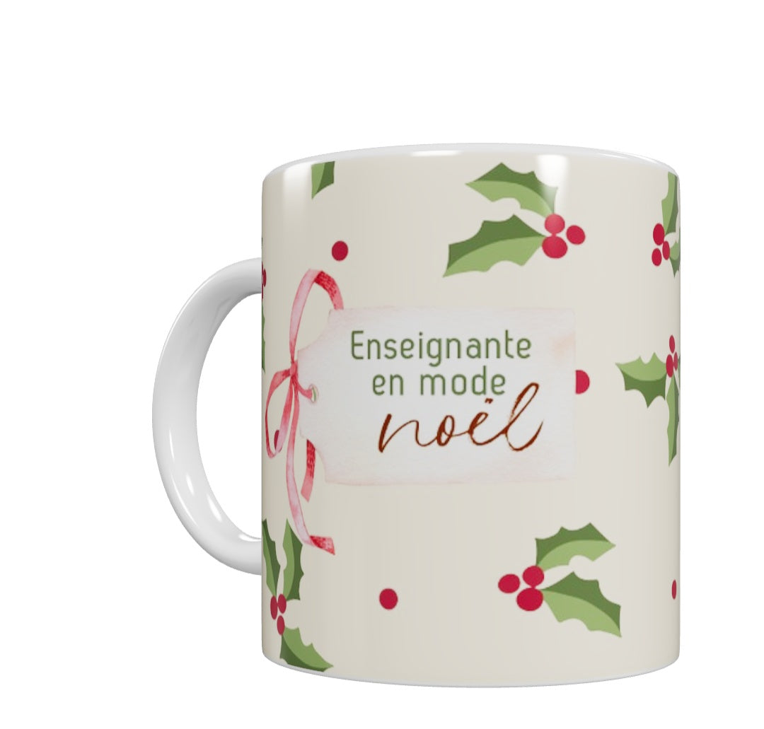 Tasse - Maman, éducatrice, enseignante en mode Noël - Modèle 2