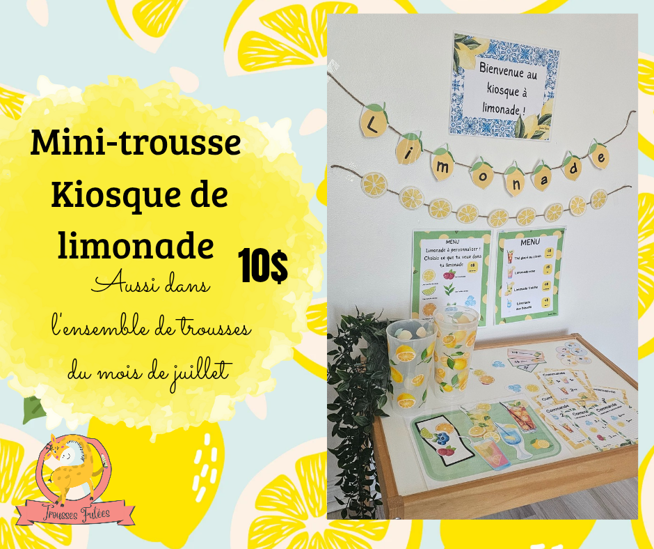 L'ensemble de trousse du mois de JUILLET