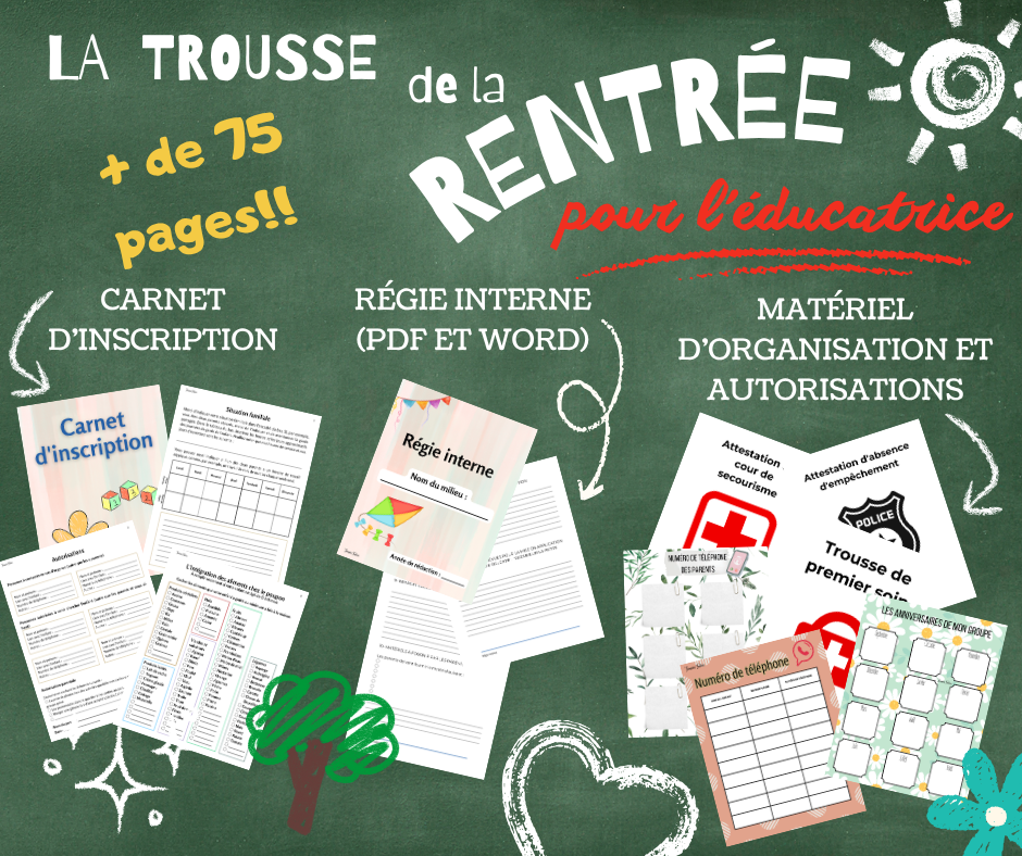 Trio de la rentrée - pour l'éducatrice