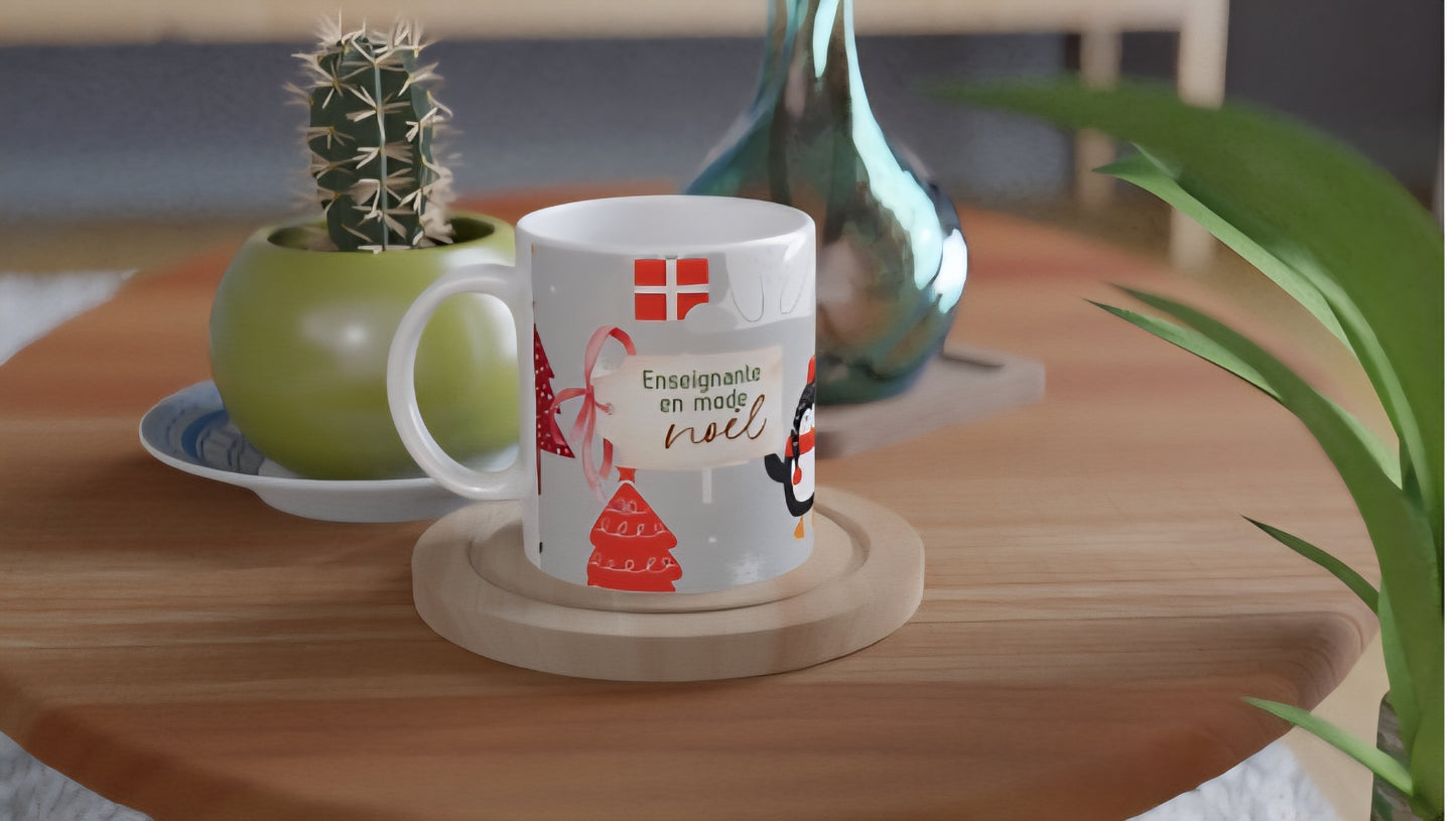 Tasse - Maman, éducatrice, enseignante en mode Noël - Modèle 4