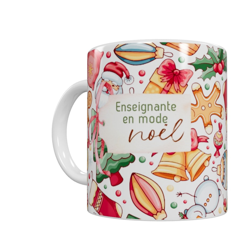 Tasse - Maman, éducatrice, enseignante en mode Noël - Modèle 1