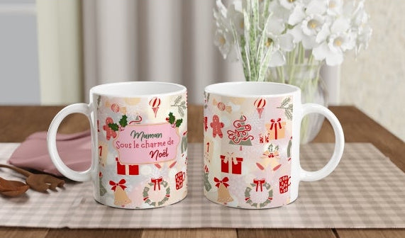 Tasse - Maman, éducatrice, enseignante sous le charme de Noël - Modèle 3