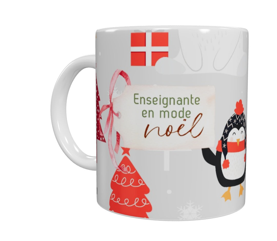 Tasse - Maman, éducatrice, enseignante en mode Noël - Modèle 4