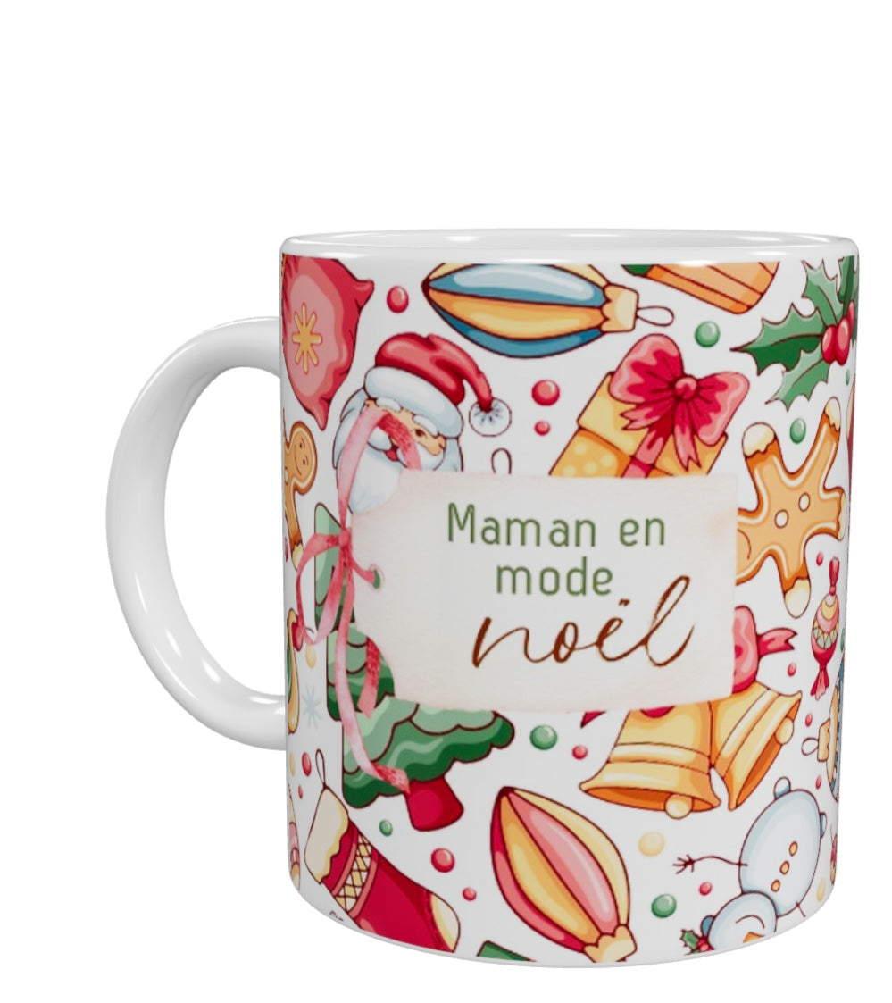 Tasse - Maman, éducatrice, enseignante en mode Noël - Modèle 1