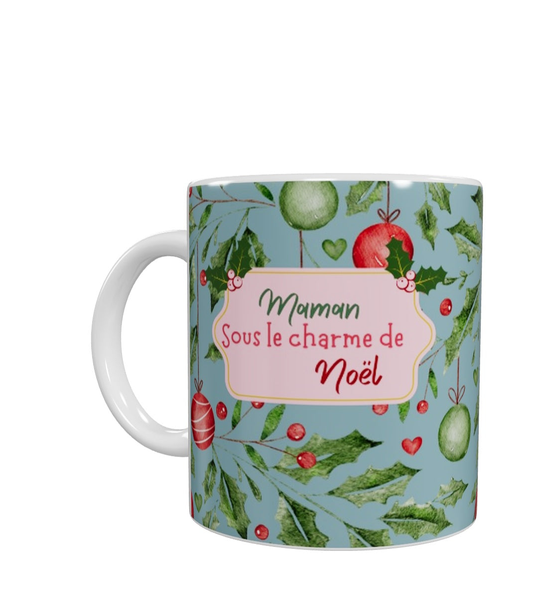 Tasse - Maman, éducatrice, enseignante sous le charme de Noël - Modèle 2