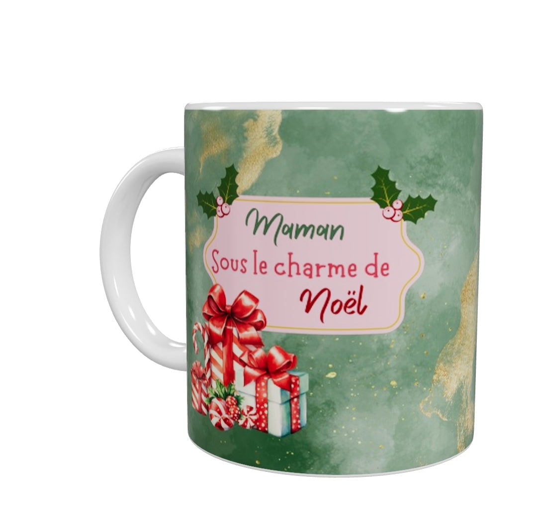 Tasse - Maman, éducatrice, enseignante sous le charme de Noël - Modèle 1
